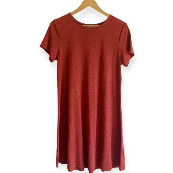 Old Navy Rust Linen Blend Swing Dress - Picture 1 of 11